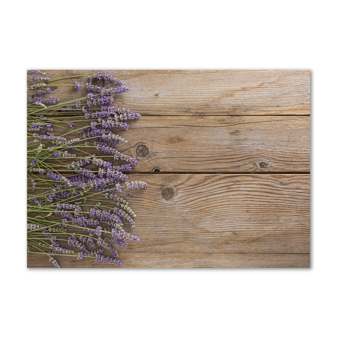 Lavendel auf dem Holz - Kunstdrucke auf Leinwand - Wrapped Canvas