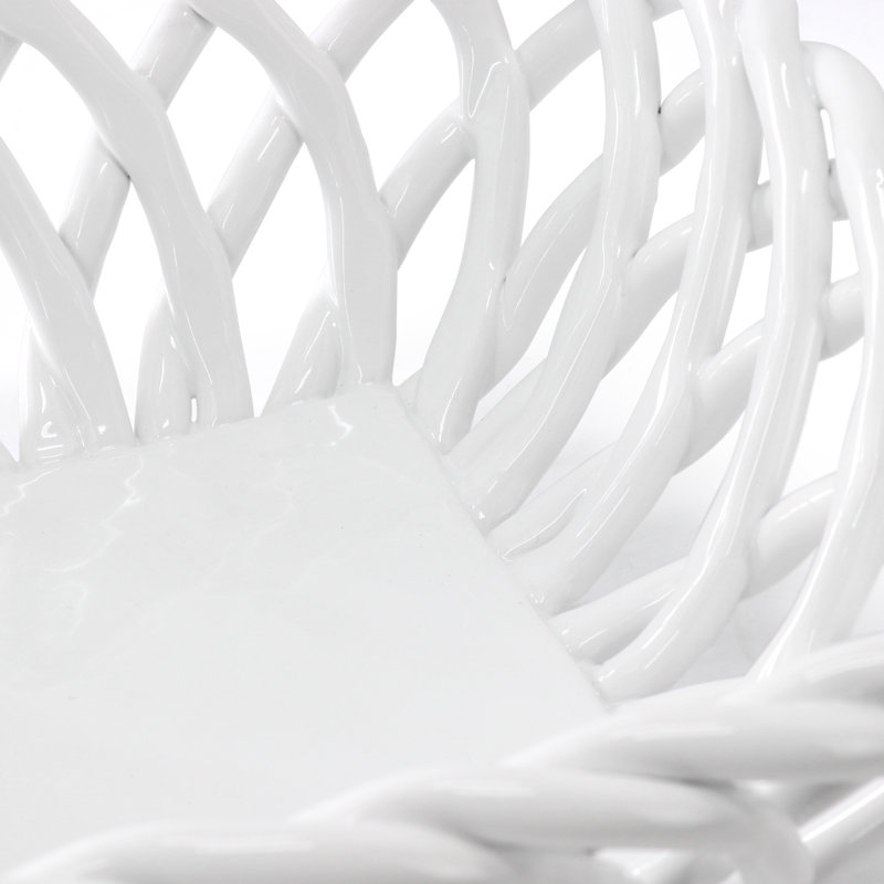 Bol de service blanc en dolomite 9 pouces Ebern Designs