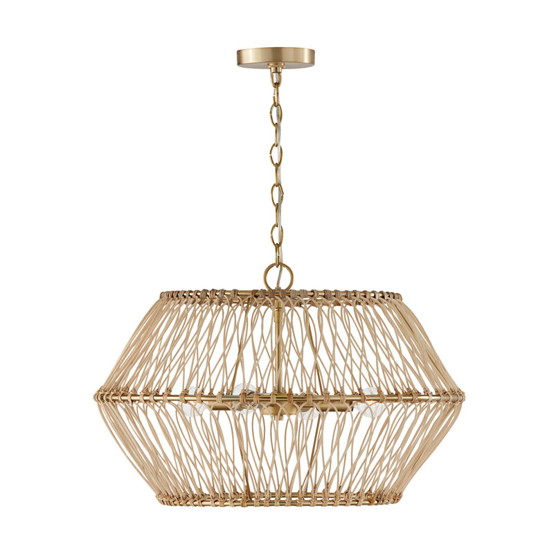 Luminaire suspendu tambour 4 lumières 