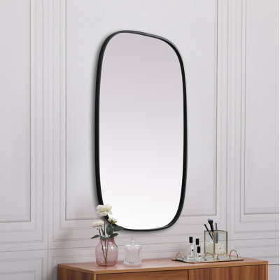 Sabine Metal Curved Oval Wall Mirror