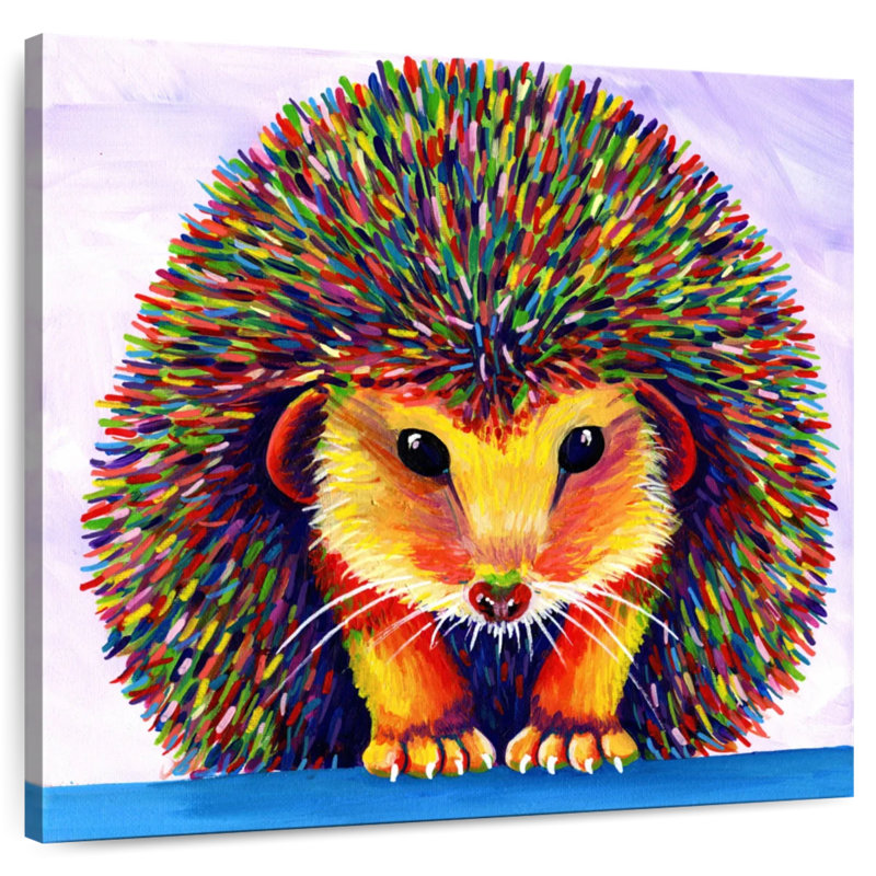 Crowle Rainbow Hedgehog, 16" H x 16" W