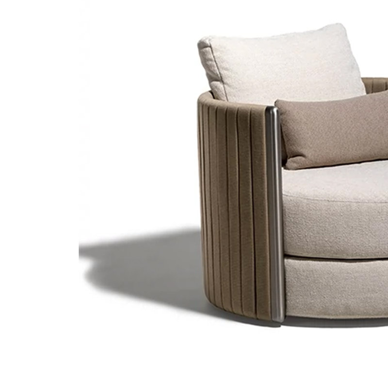 Méridienne d'extérieur moderne en tissu