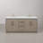 Hunner 72" Carrara White Marble Countertop Bath Vanity in Gray Oak with Facuet-541397840