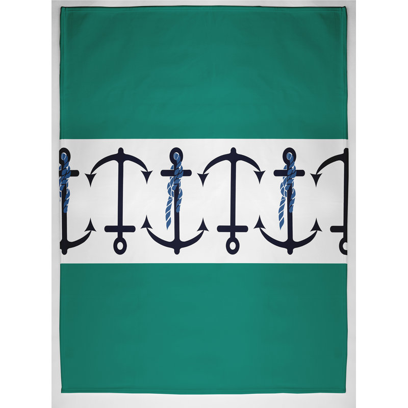 Goddard Plain Weave / Muslin Throw Blanket, Green