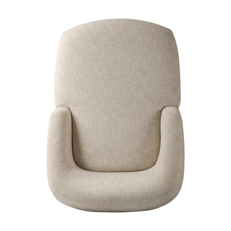 Chaise longue rembourrée Galilee, Yuma crème 96% polyester / 4% acrylique