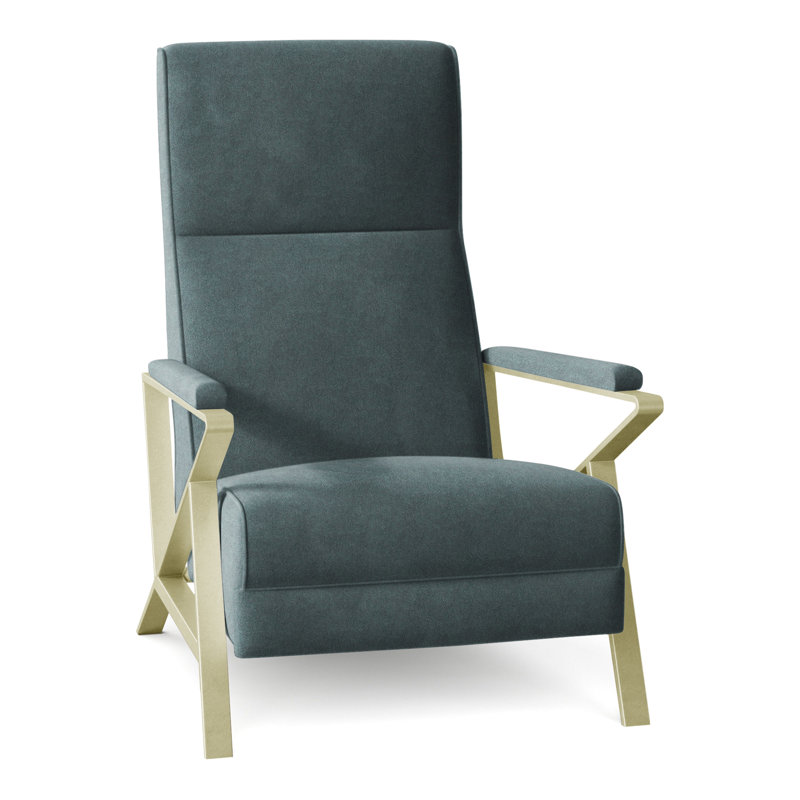 Infinity 28.25" Wide Manual Standard Recliner, Brushed Brass, 9953 Slate
