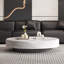 Table basse ovale de luxe crème légère