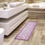 Tapis de couloir anti-dérapant pour salle de lavage en caoutchouc, rose