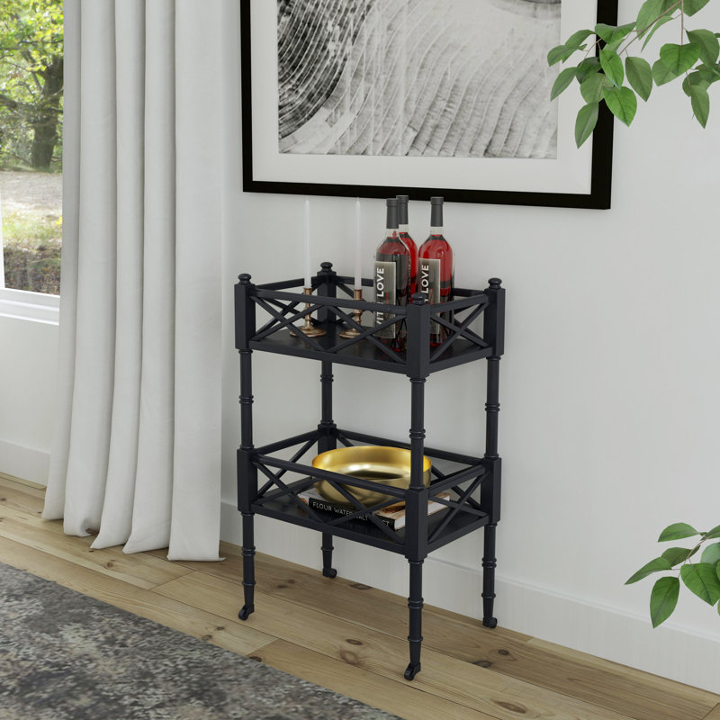 Foster 2 Tier Bar Cart, Black Licorice