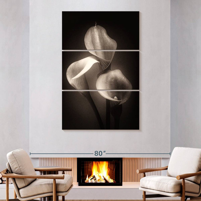 Harnek Calla Lilly sépia, H 74 po x l 48 po
