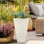 Tall Planter with Drainage Holes, Frostproof Outdoor Plant Pot, Concrete Effect Tall Tapered Planter-1716494012-1723623150