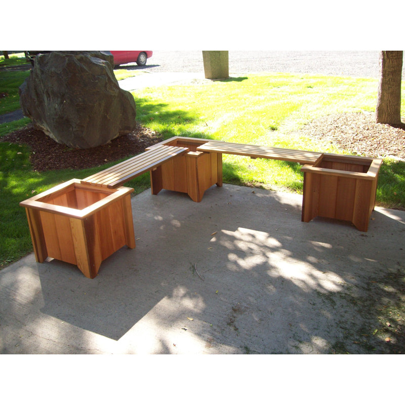 Brashear Western Red Cedar Outdoor Bench, Cedar Stain