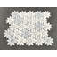 Carrelage mosaïque blanc et bleu 3 po x 3 po Thassos