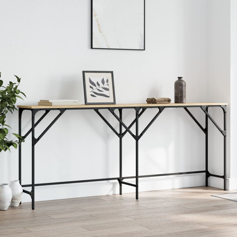 Nycole Console Table, 75 H x 180 W x 29 D cm, Grey Sonoma