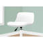 Chaise contemporaine ergonomique - aspect cuir blanc, hauteur de siège réglable, bureau moderne pivotant ergonomique pour ordinateur, base en métal