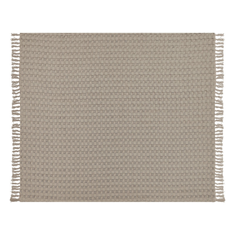BERE Cotton No Pattern Bedspread, Taupe
