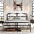 Ashwyn Heavy Duty Steel Slat Bed Frame with 18" High, Vintage Style, Anti Sway and Squeak Resistant-19376468