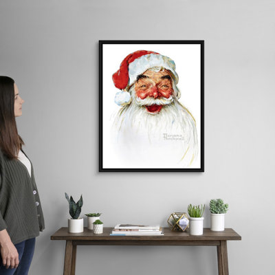 Norman Rockwell, père Noël, art mural sur toile