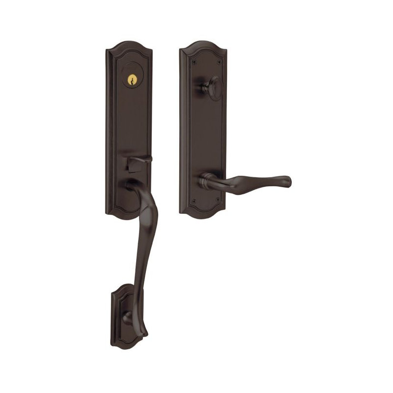 Complete Inactive Bethpage Dummy Handleset with Lever and Rosette, Left, Venetian Bronze
