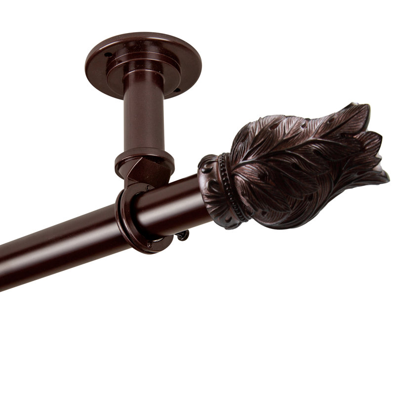 Tringle à rideaux simple réglable 1 po Addiemae, 28" - 48", Bronze
