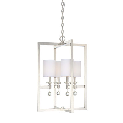 Lustre carré / rectangulaire à 4 lumières Chadbourne