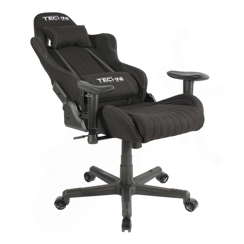 Fauteuil de jeu ergonomique en tissu pour PC