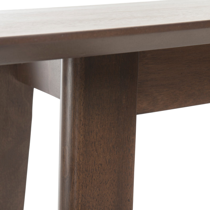  Wooden Bar Table, Sleek Modern Design, Natural Walnut Finish for Home Bar, Pub, or Compact Spaces, Walnut, Brown