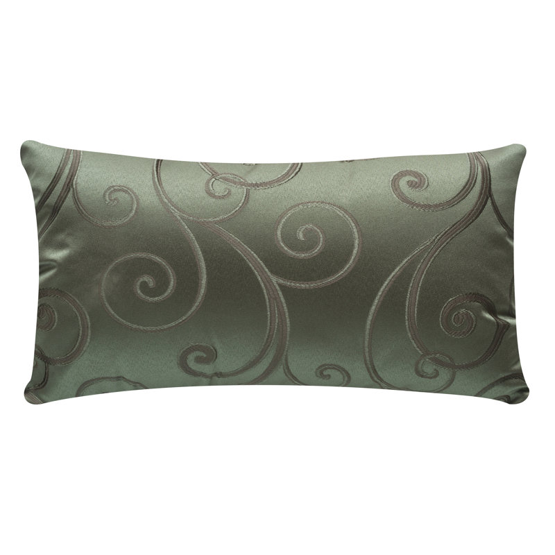 Housse de coussin rectangulaire Enchanted Scrolls, Vert pin