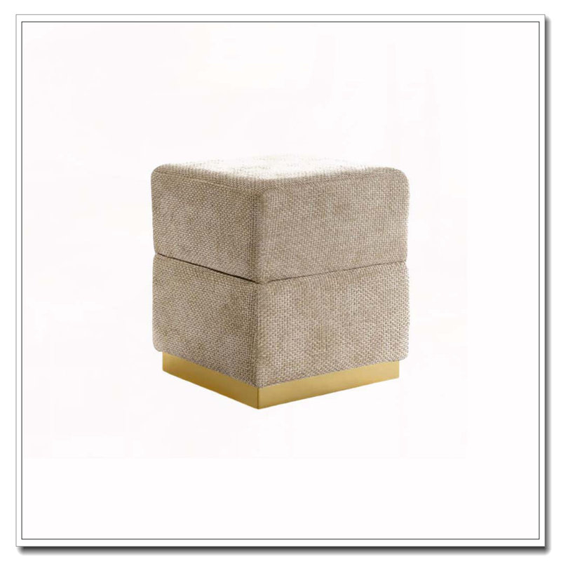 Repose-pieds avec rangement Accent, Gris argenté