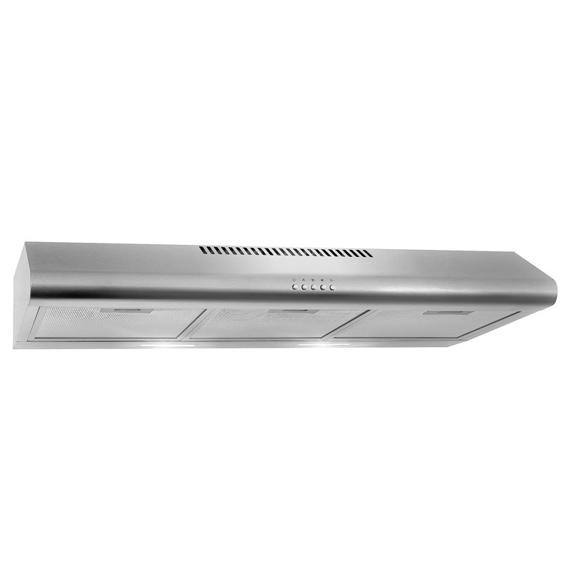 Cosmo 36 in. Delta Collection Ducted Under Cabinet Range Hood, Button Controls, Reusable Filters, LED Lights, Stainless Steel