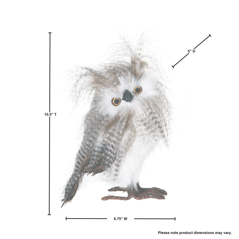 Christmas Owl Stuffed Holiday Accent