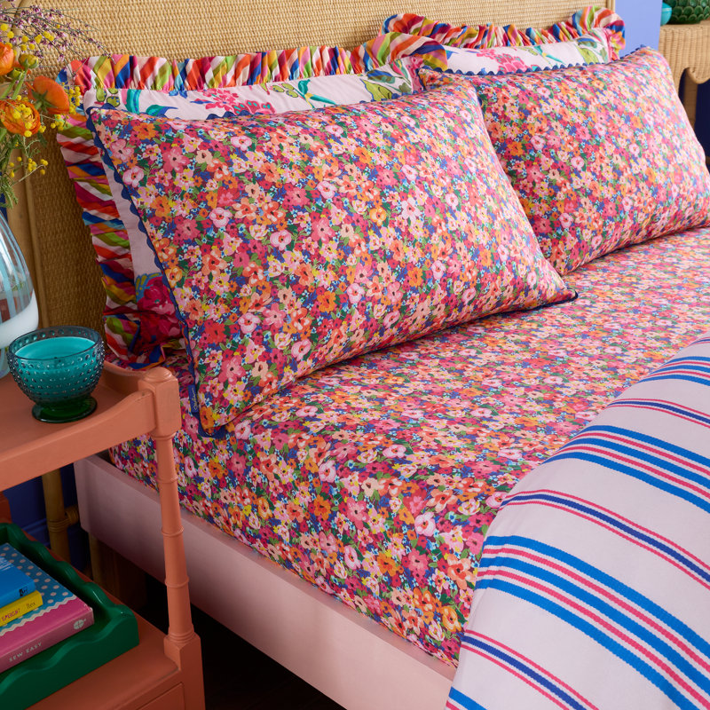 Darling Ditsy 100% Cotton Fitted Sheet, King