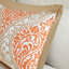 Édredon tendance pour lit double / grand lit, orange: double / grand lit, orange, doux au toucher