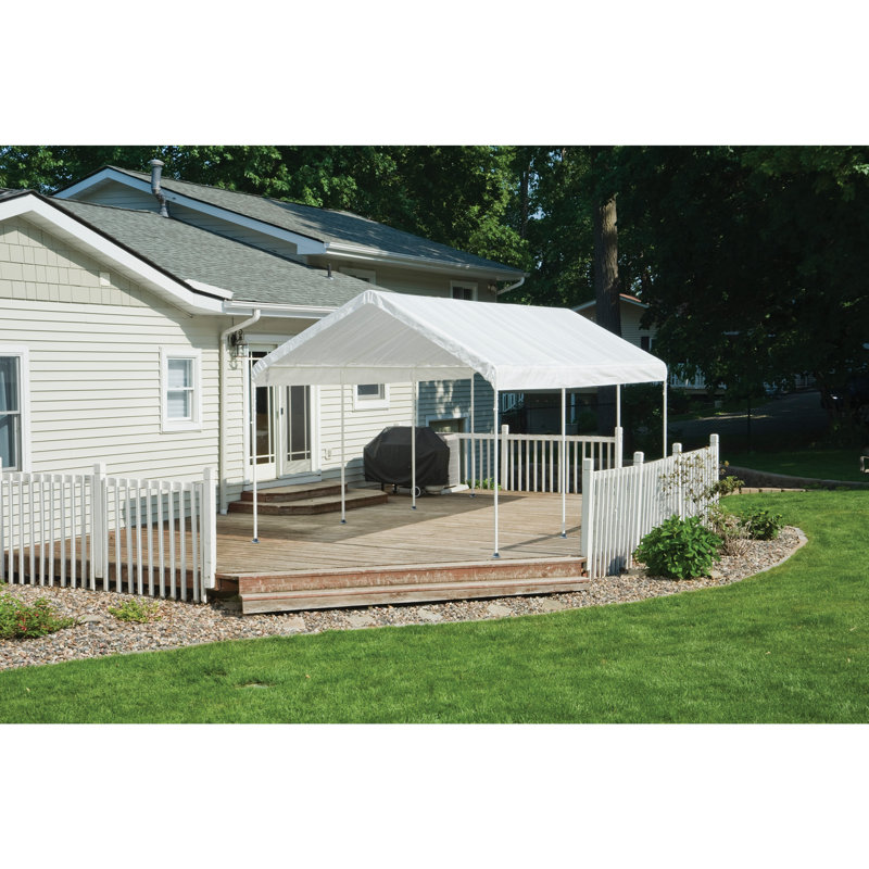 White 10 x 20 ft Steel Frame Outdoor Canopy Tent