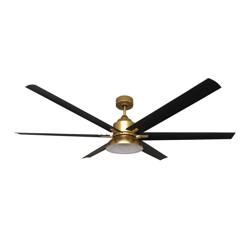 Ventilateur de plafond 72 po Fawzy, Doré patiné