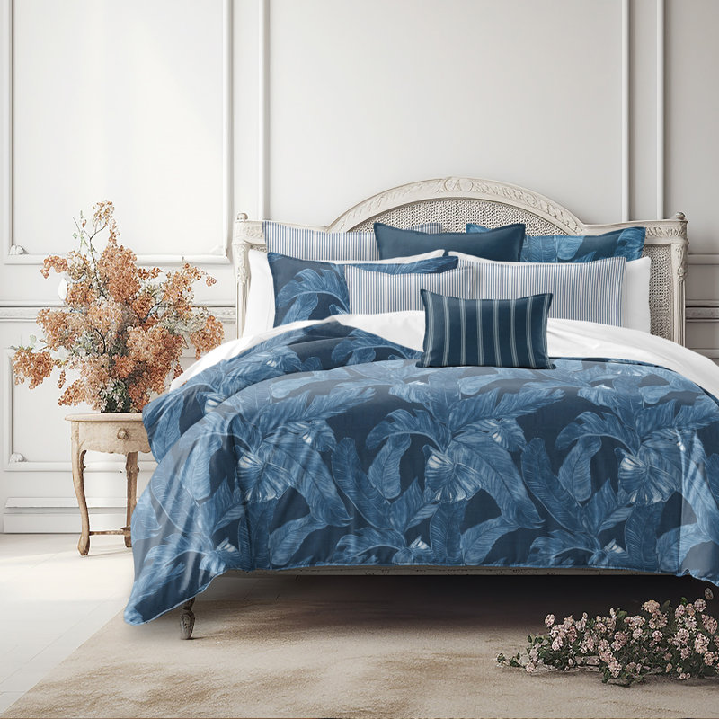 Palomino Denim Cotton Coverlet Set, King Coverlet + 7 Additional Pieces