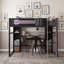 Lit mezzanine double en bois avec bureau, garde-robe, lumière DEL et station de charge-1720282038