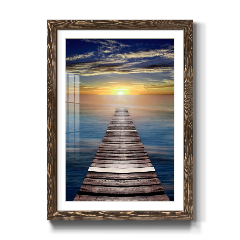 " Pretty Pampas II ", Walnut Framed Paper, 37.5" H x 27.5" W x 1" D, White