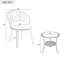 Chaise et table de patio pour l'extérieur