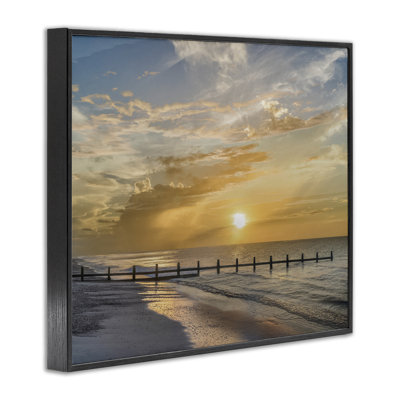 Sunset Pier Photograph Framed Giclee, design by Mike Calascibetta