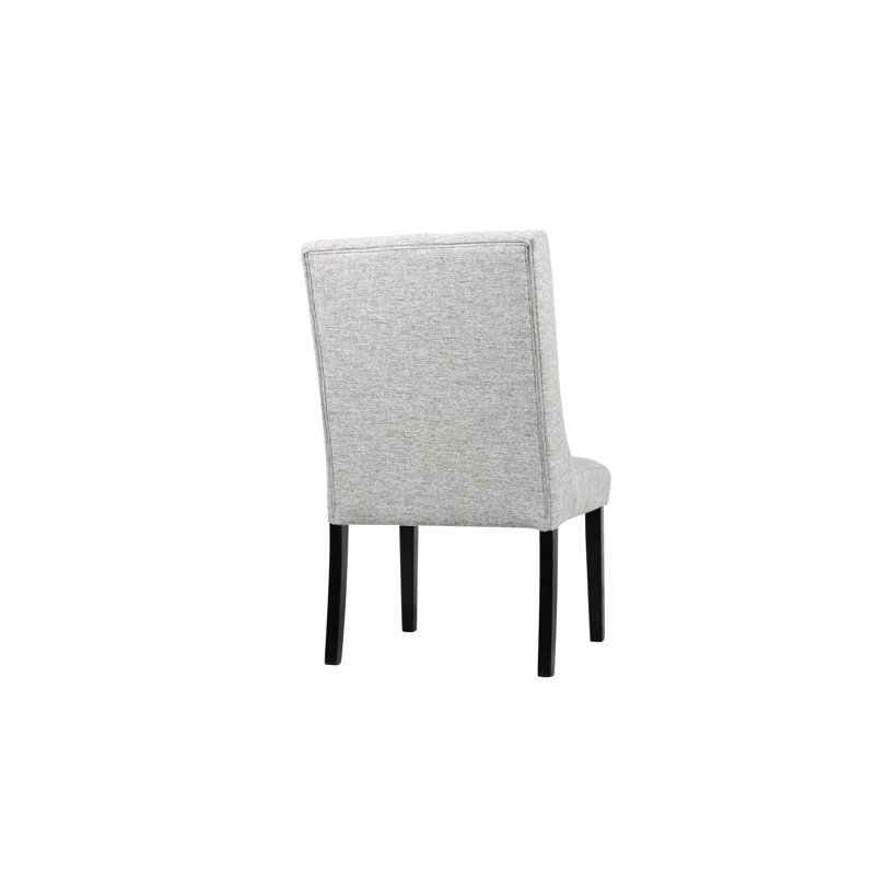 Chaise parsons rembourrée en lin capitonné Retro (ensemble de 2)