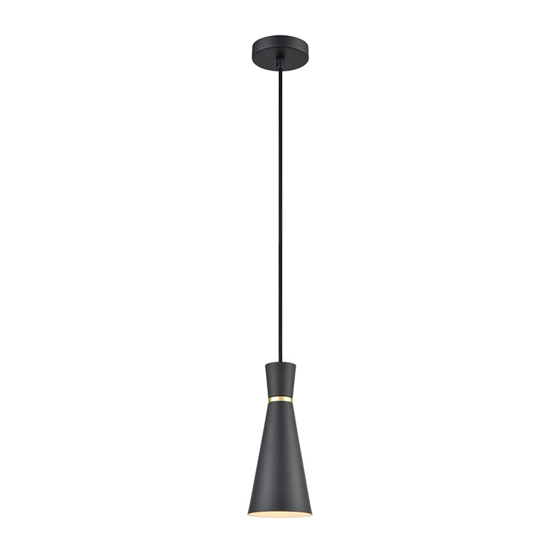 Kyler 1 - Light Cone Pendant, Black