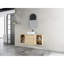 Meuble-lavabo mural de 48 po avec lavabo en céramique d'art, 2 espaces de rangement, fermeture en douceur, contreplaqué de qualité pour les charnières, qualité du matériau-1021347401