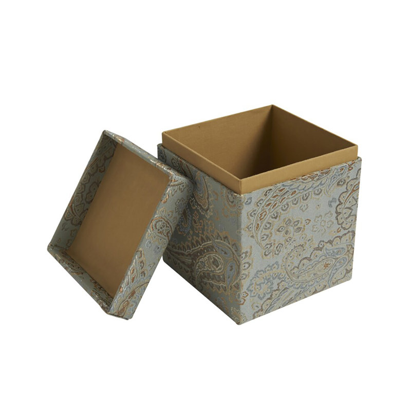 Boîte décorative en tissu Santio, H 6,75 po x l 6 po x P 6 po