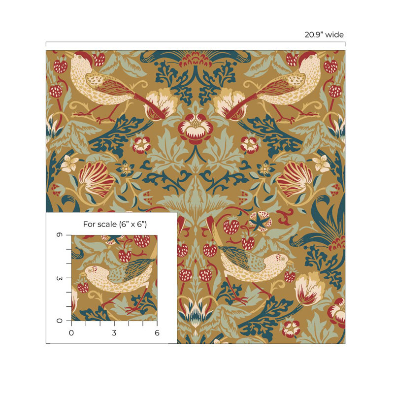 Floral Roll, Ochre