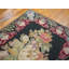 Tapis en laine tissé à plat 1818s Black Roses