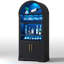 71''H Arch Wine Cabinets With Wine Glass Holder & Wine Rack, Bar Liquor Cabinets With Led Light & Motion Sensor-336845640