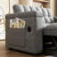 Lit double pliable avec panneau de bureau d'ordinateur ajustable et coussin moelleux de 65 pouces pour le cinéma maison, port convertible 3 en 1, boîte de rangement, remplisseur haute densité, facile à entretenir-157296729
