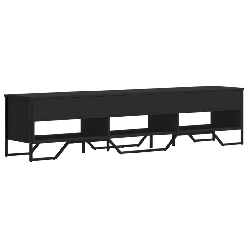 Andan Unfinished TV Stand, Black, 180cm