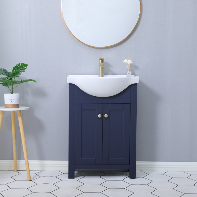 Ensemble de meuble-lavabo simple 24 po Bule, Bleu